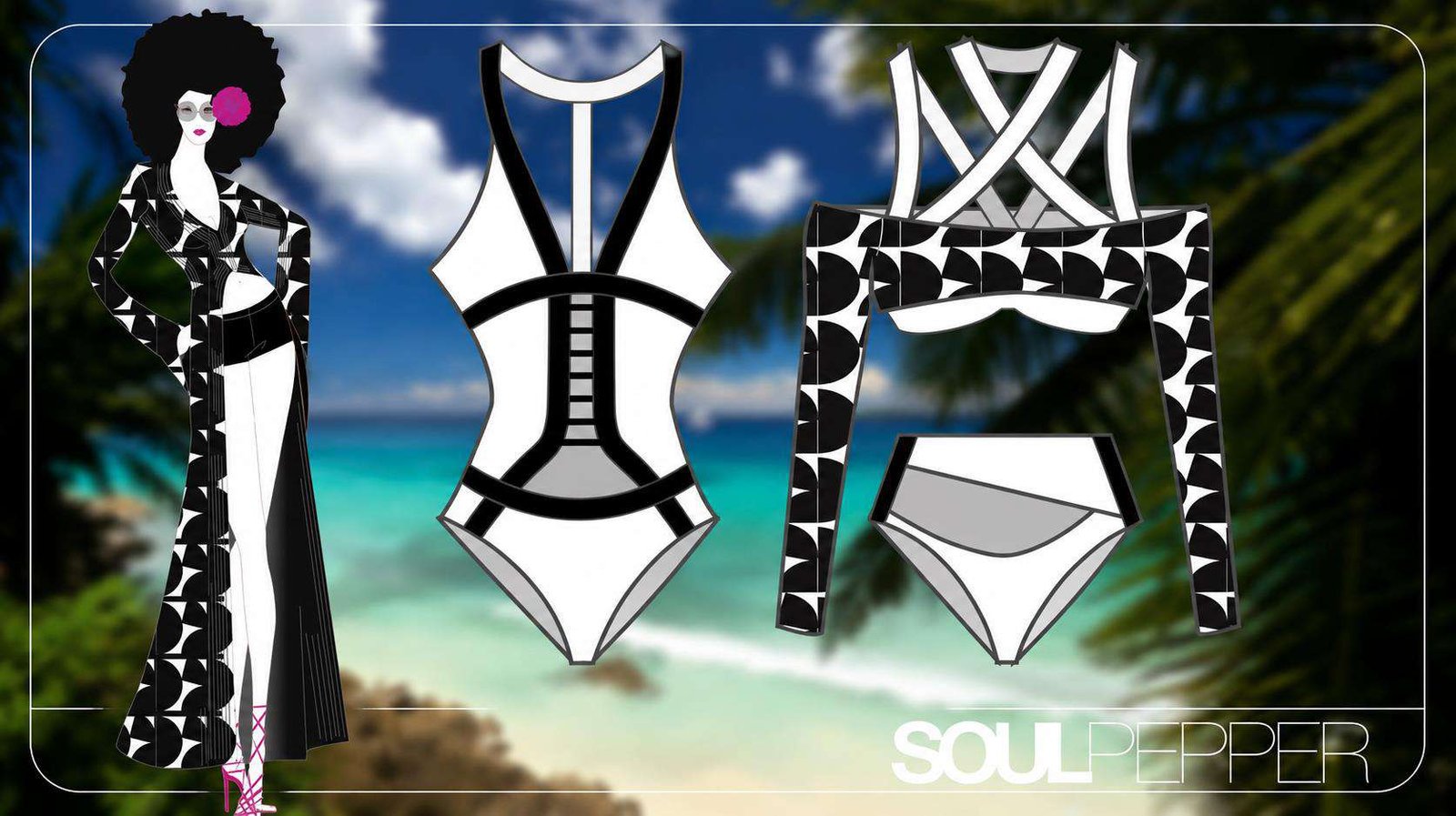 Soul Pepper — black and white swimwear concepts